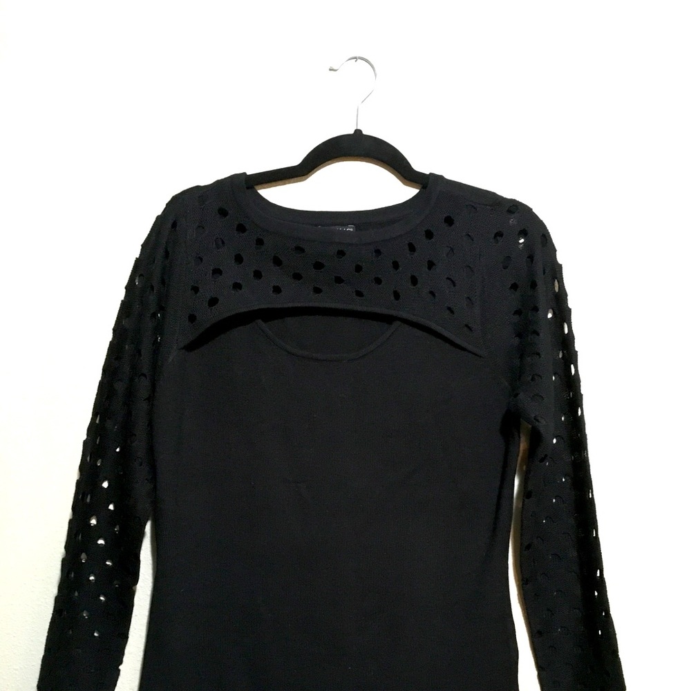 Venus long sleeve lace dot sweater.